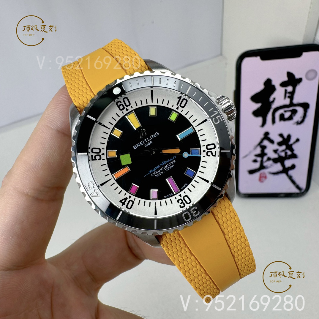 BLS廠(chǎng)百年靈超級(jí)海洋彩虹盤(pán)A17375211:2824機(jī)芯搭載的精致復(fù)刻-復(fù)刻表